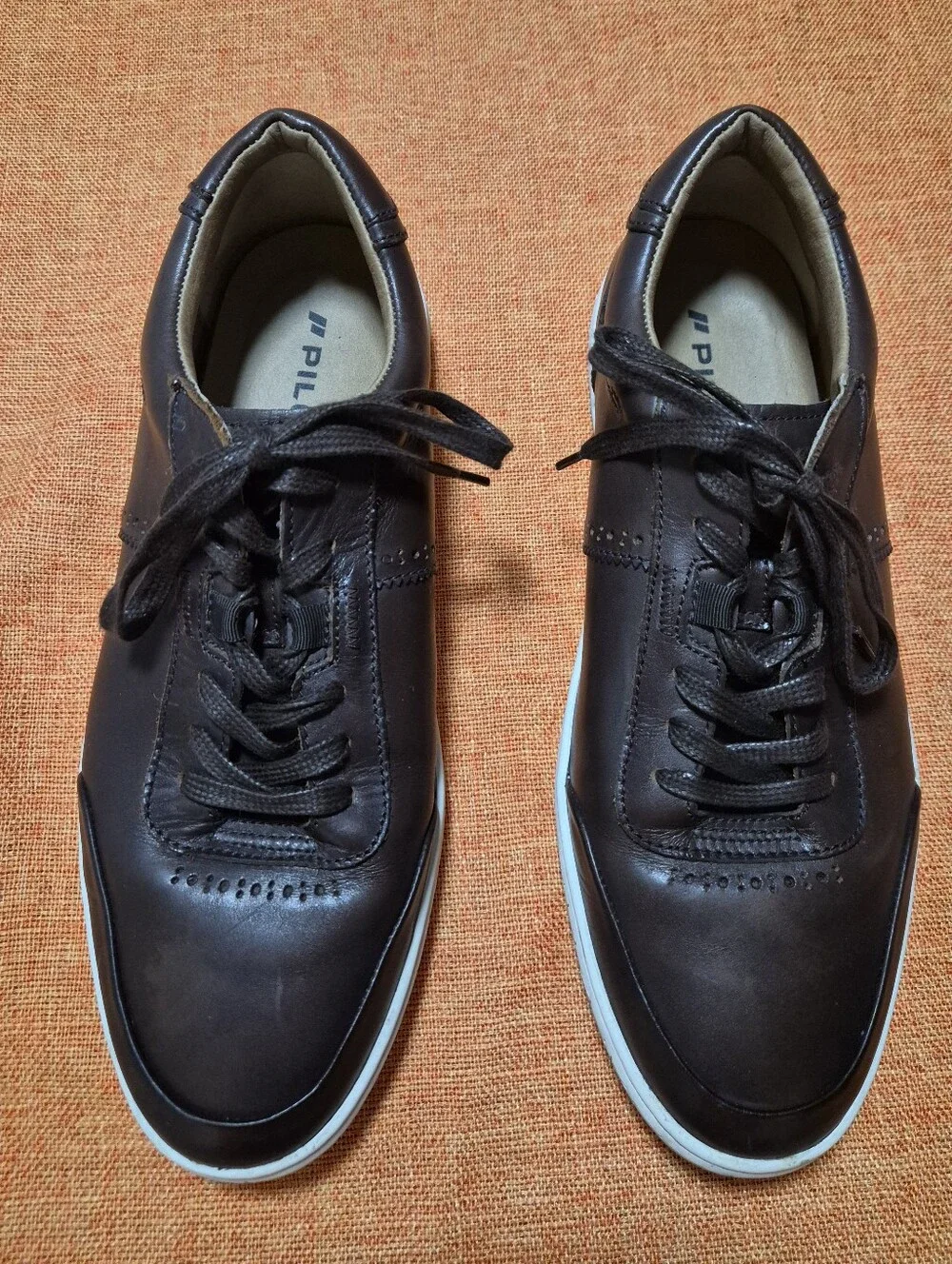 Piloti Men’s Brown Leather Driving Shoes Sneakers 10.5 Made in Portugal